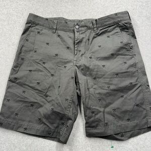 The North Face Men's Chino Shorts Cotton Gray Embroidered Button Pockets Skater